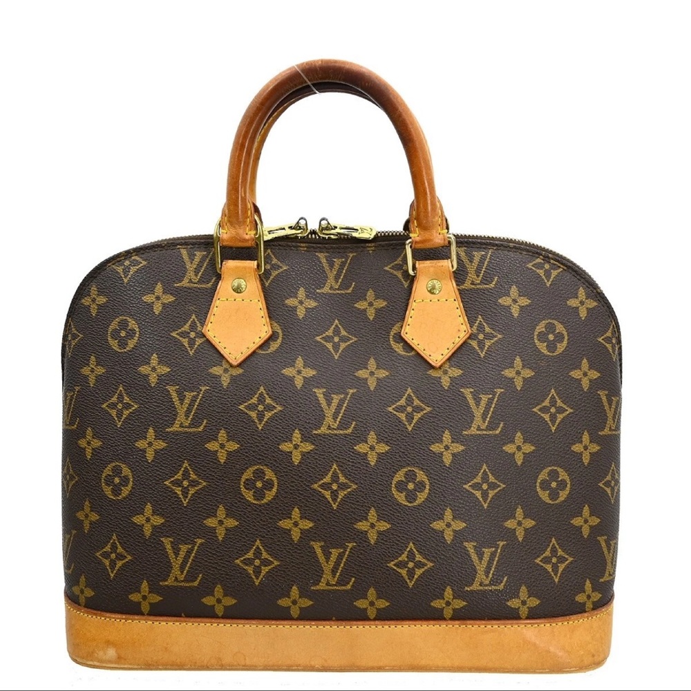 Louis Vuitton Monogram Satchel with Tan Accents PRE-OWNED - Picture 11 of 11